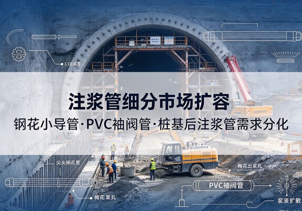 秦都注浆管细分市场扩容，隧道钢花小导管、PVC 袖阀管、桩基后注浆管需求分化